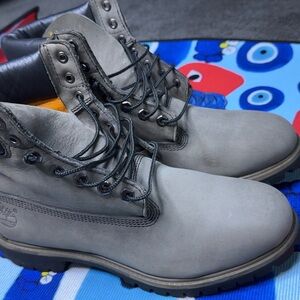 Timberland Men's Gray Leather Boots